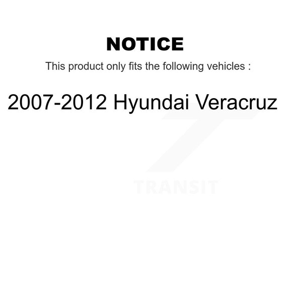 Front Rear Ceramic Brake Pads And Parking Shoes Kit For 2007-2012 Hyundai Veracruz